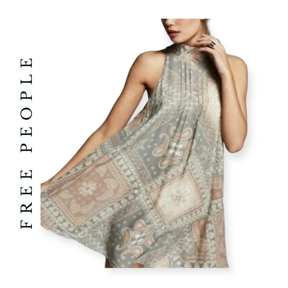 0366. FREE PEOPLE INTIMATELY SLEEVELESS DRESS‎ HIGH NECK SIZE MEDIUM